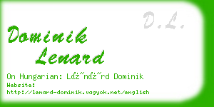 dominik lenard business card